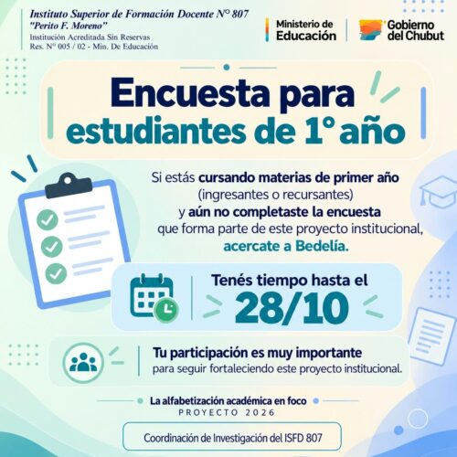 Encuesta para Estudiantes de 1er. Año